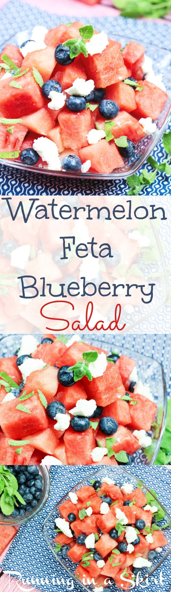 Watermelon Feta Blueberry Salad