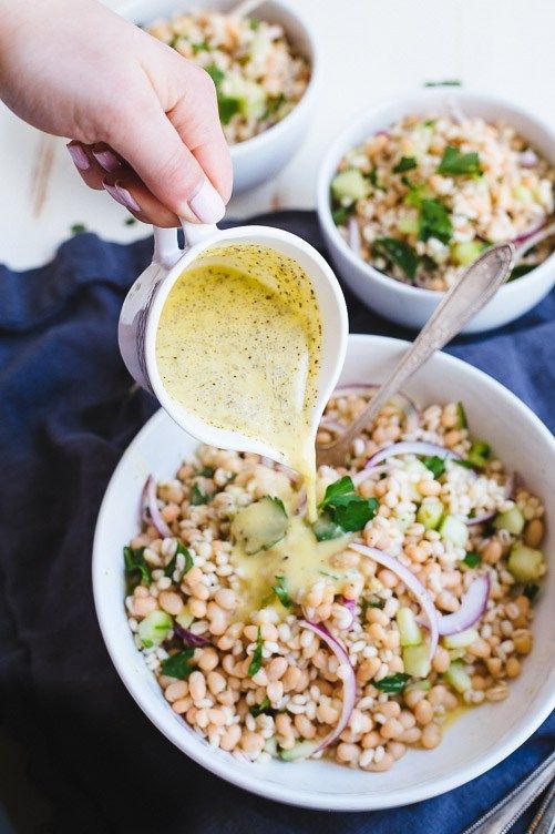 White Bean & Barley Salad With Greek Vinaigrette