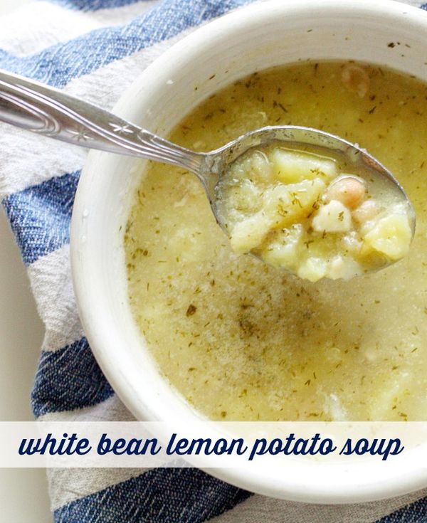 White Bean and Potato Soup with Lemon and Dill