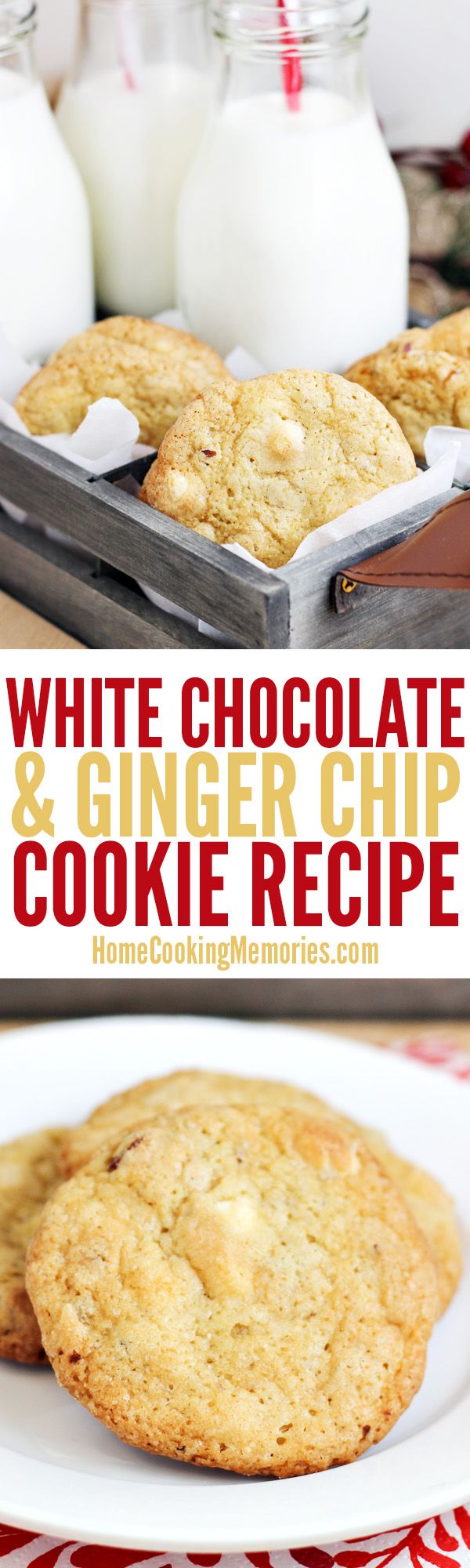 White Chocolate & Ginger Chip Cookies