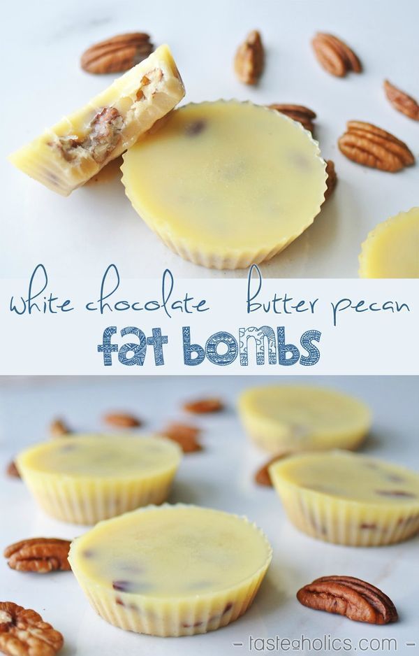 White Chocolate Butter Pecan Fat Bombs