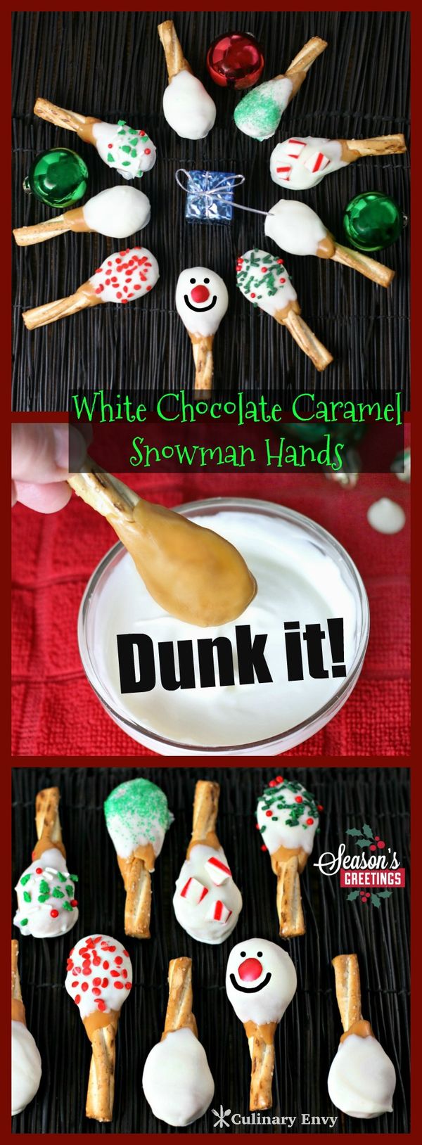 White Chocolate Caramel Snowman Hands