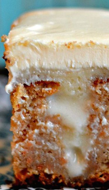 White Chocolate Carrot Poke Cake