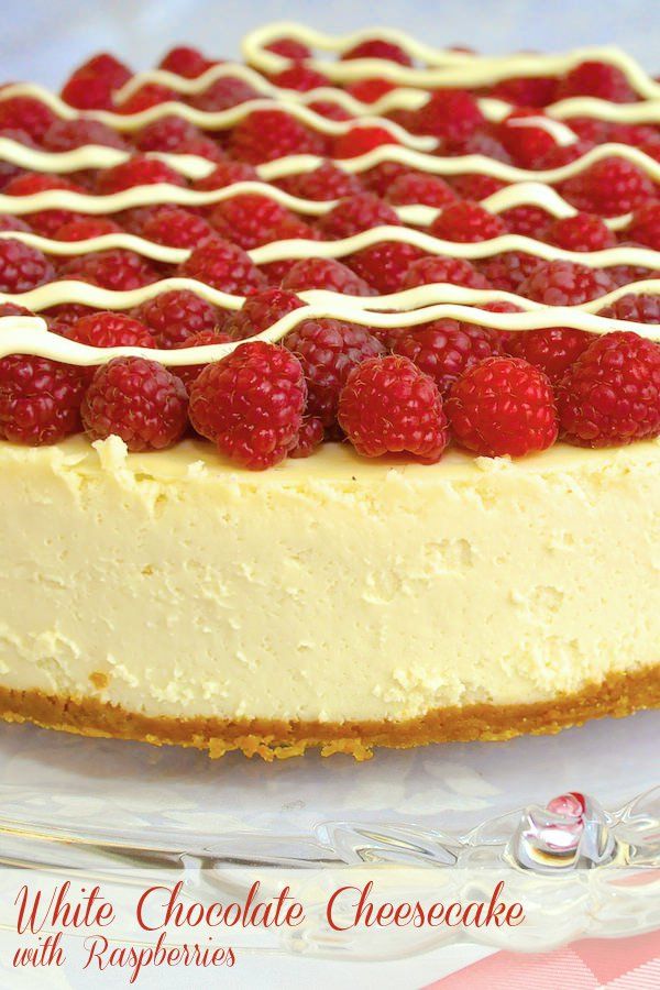 White Chocolate Cheesecake with Raspberries