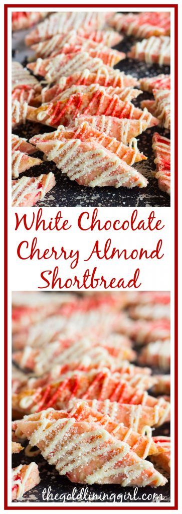 White Chocolate Cherry Almond Shortbread