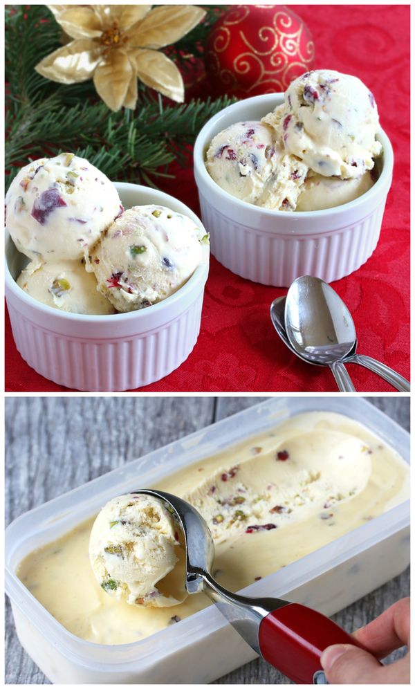 White Chocolate Cranberry & Pistachio Ice Cream