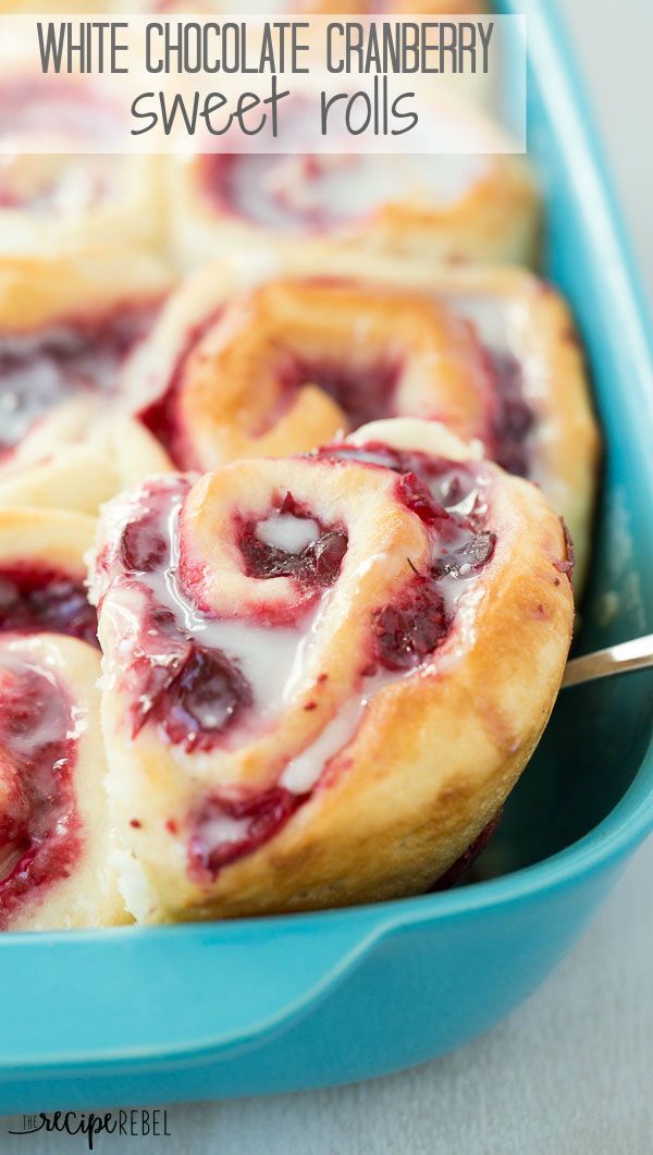 White Chocolate Cranberry Sweet Rolls