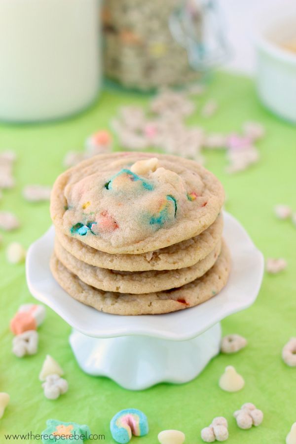 White Chocolate Lucky Charms Cookies