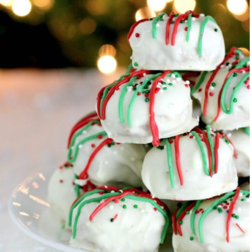 White Chocolate Peanut Butter Christmas Cookies