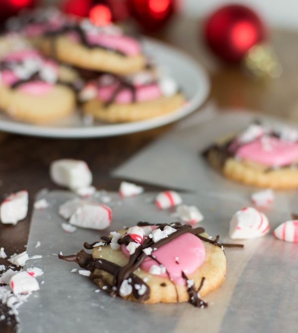 White Chocolate Peppermint Butter Cookies