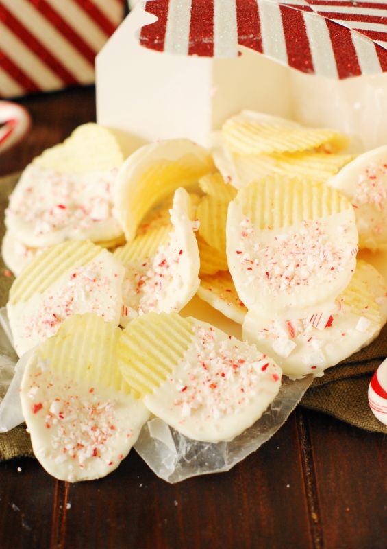 White Chocolate-Peppermint Potato Chips