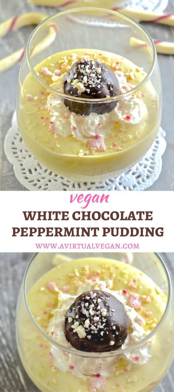 White Chocolate Peppermint Pudding