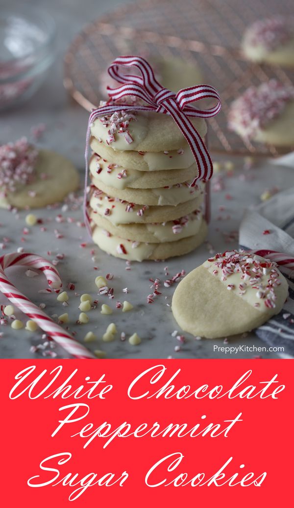 White Chocolate Peppermint Sugar Cookies