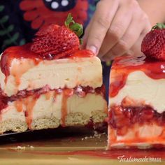 White Chocolate Strawberry Cheesecake