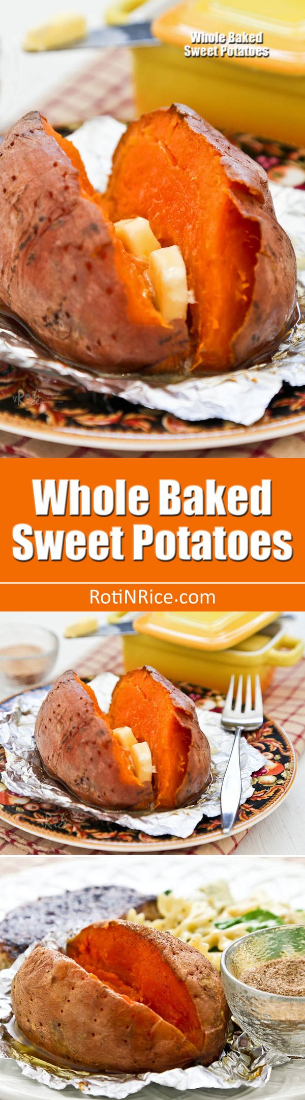 Whole Baked Sweet Potatoes