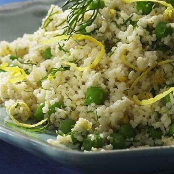 Whole-Wheat Couscous with Parmesan & Peas