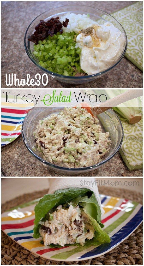 Whole30 Turkey Salad Wrap