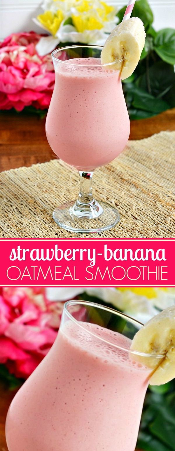 Wholesome Strawberry Banana Oatmeal Smoothie