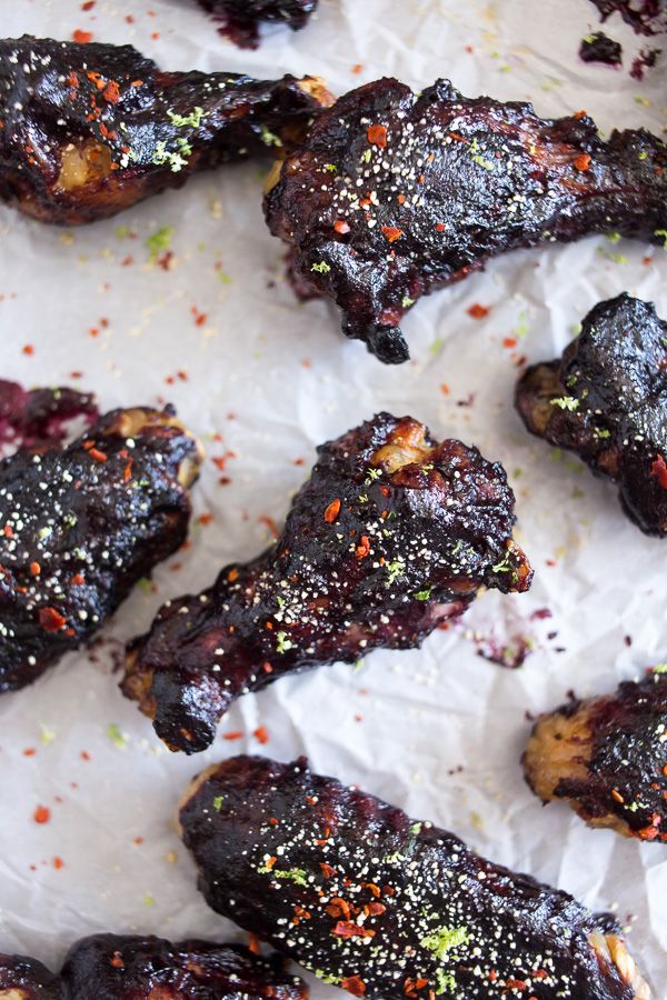 Wild Blueberry BBQ Chicken Wings