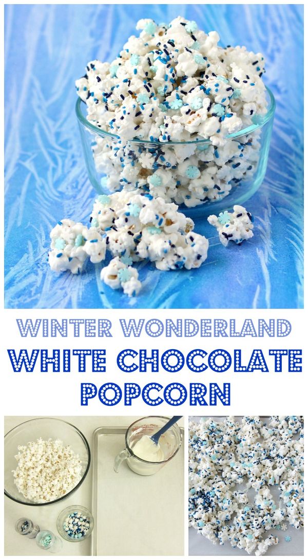 Winter Wonderland White Chocolate Popcorn