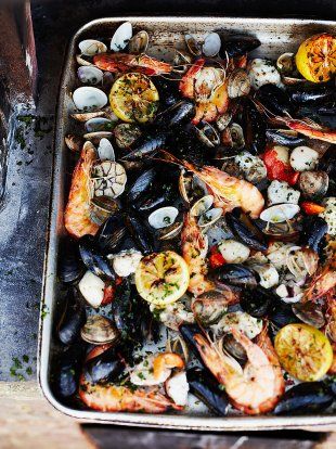 Wood-fired shellfish