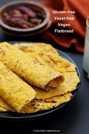 Yeast-free Sweet Potato Vegan Gluten free flatbread