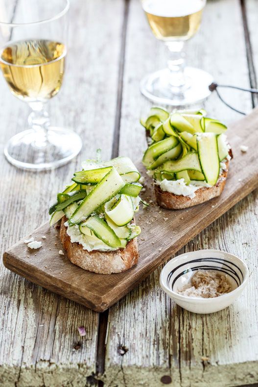 Zucchini & Goat's cheese Bruschetta