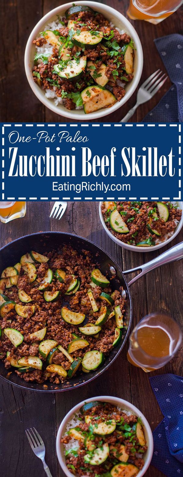 Zucchini Beef Skillet Recipe a One-Pot Paleo Dinner