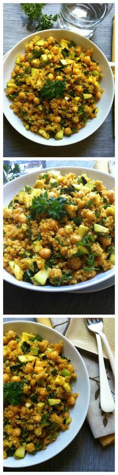 Zucchini Chickpea Quinoa Salad