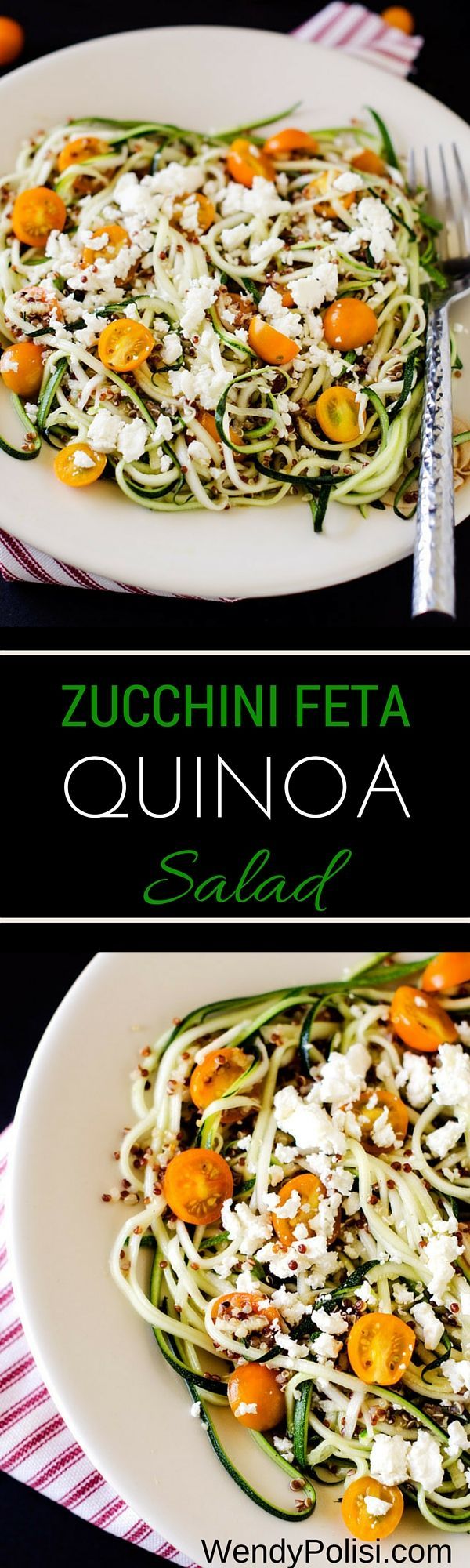 Zucchini Feta Quinoa Salad with Lemon Dill Dressing