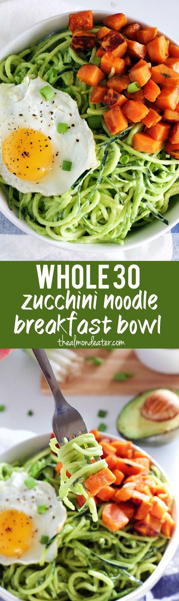 Zucchini Noodle Breakfast Bowl