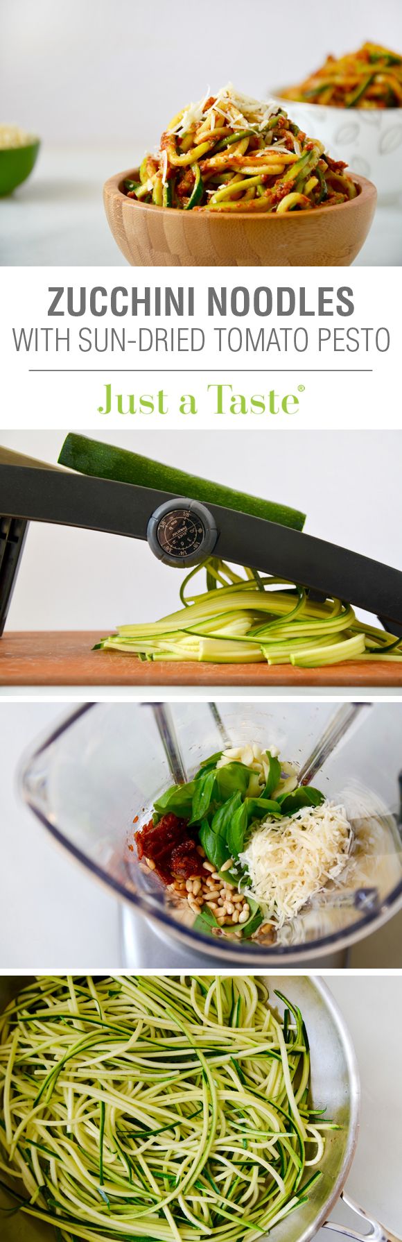 Zucchini Noodles with Sun-Dried Tomato Pesto