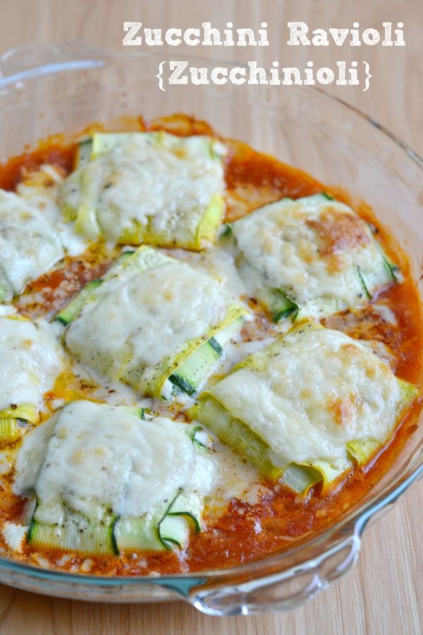 (Zucchinioli Zucchini Ravioli with Spinach Ricotta Filling