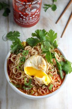 20-Minute Spicy Sriracha Ramen Noodle Soup