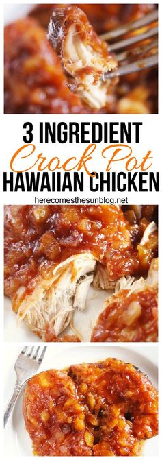 3 Ingredient Crock Pot Hawaiian Chicken