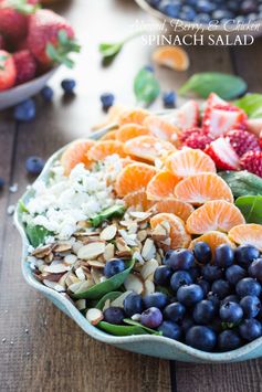 Almond, Berry, and Chicken Spinach Salad