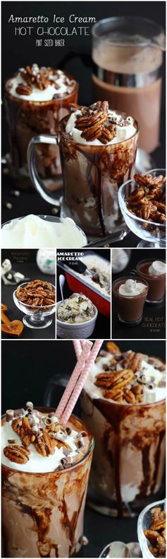 Amaretto Hot Chocolate Floats