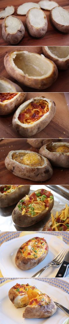 An Idaho Sunrise: Egg Stuffed Baked Potatoes