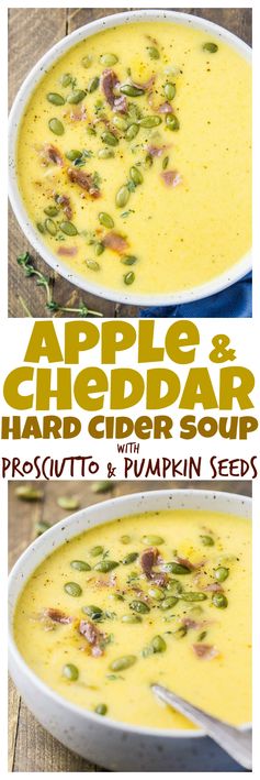 Apple & Cheddar Hard Cider Soup