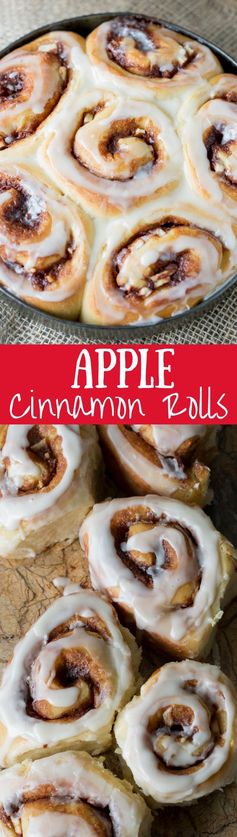 Apple Cinnamon Rolls with Apple Cider Glaze