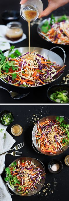 Asian Slaw With Peanut-Ginger Dressing