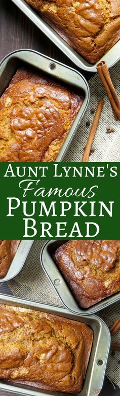 Aunt Lynne's Famous Pumpkin Bread