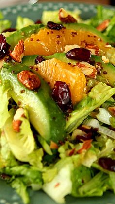 Avocado and Orange Chopped Salad with Orange Honey Mustard Dressing