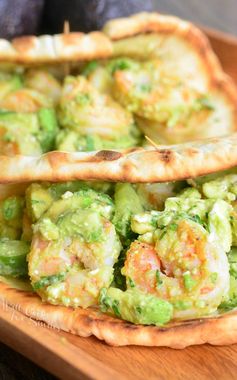 Avocado Shrimp Flatbread Sandwich