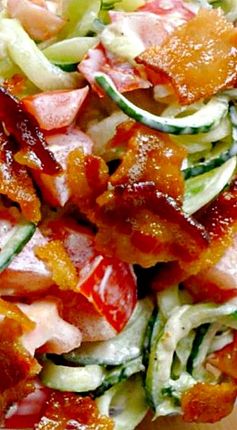 Bacon tomato cucumber salad