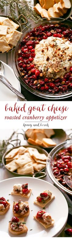 Baked Goat Cheese Roasted Cranberry Appetizer