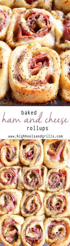 Baked Ham and Cheese Rollups