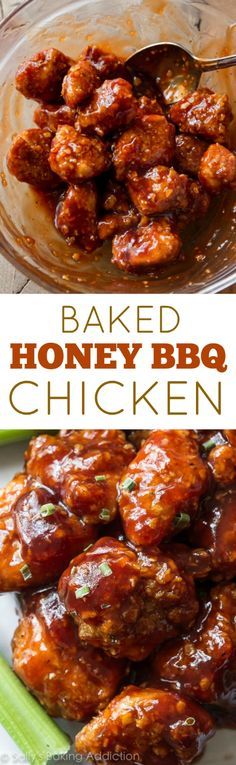 Baked Honey BBQ Popcorn Chicken