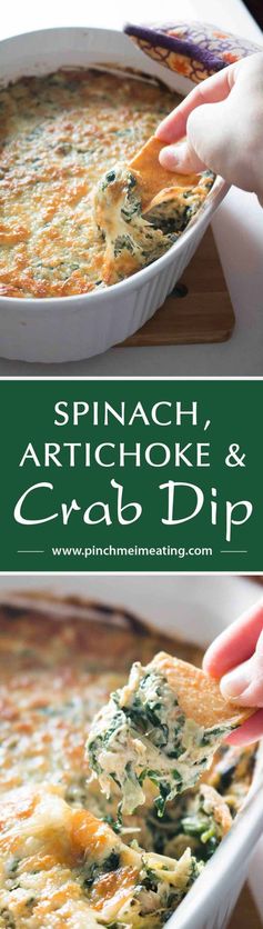 Baked Spinach, Artichoke, and Crab Dip