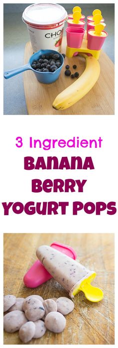 Banana Berry Yogurt Pops